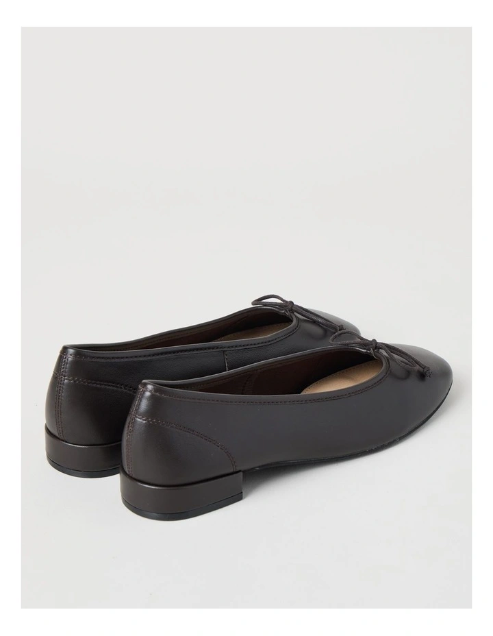 Olivia Flat Shoes in Chocolate image 5