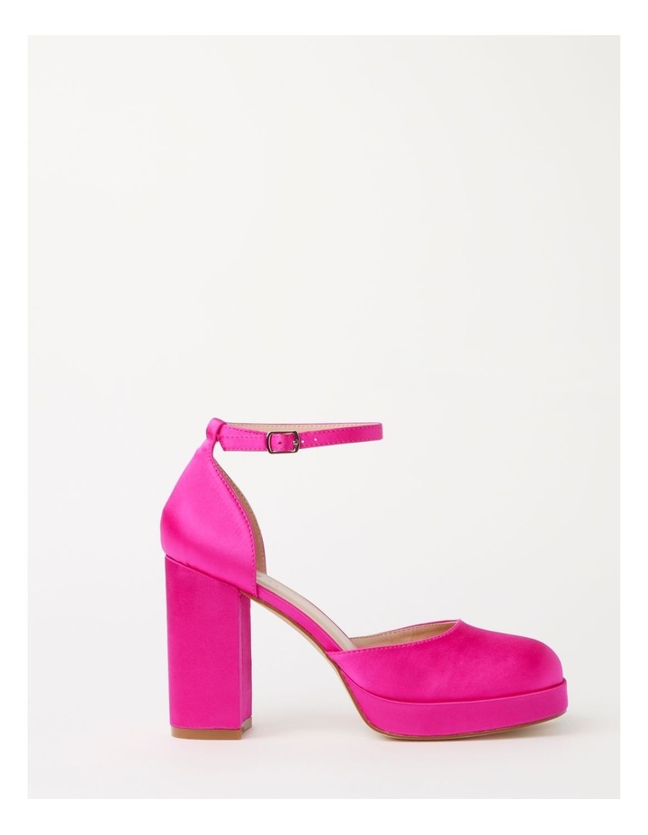 Lexa Satin Heeled Shoes in Fuchsia