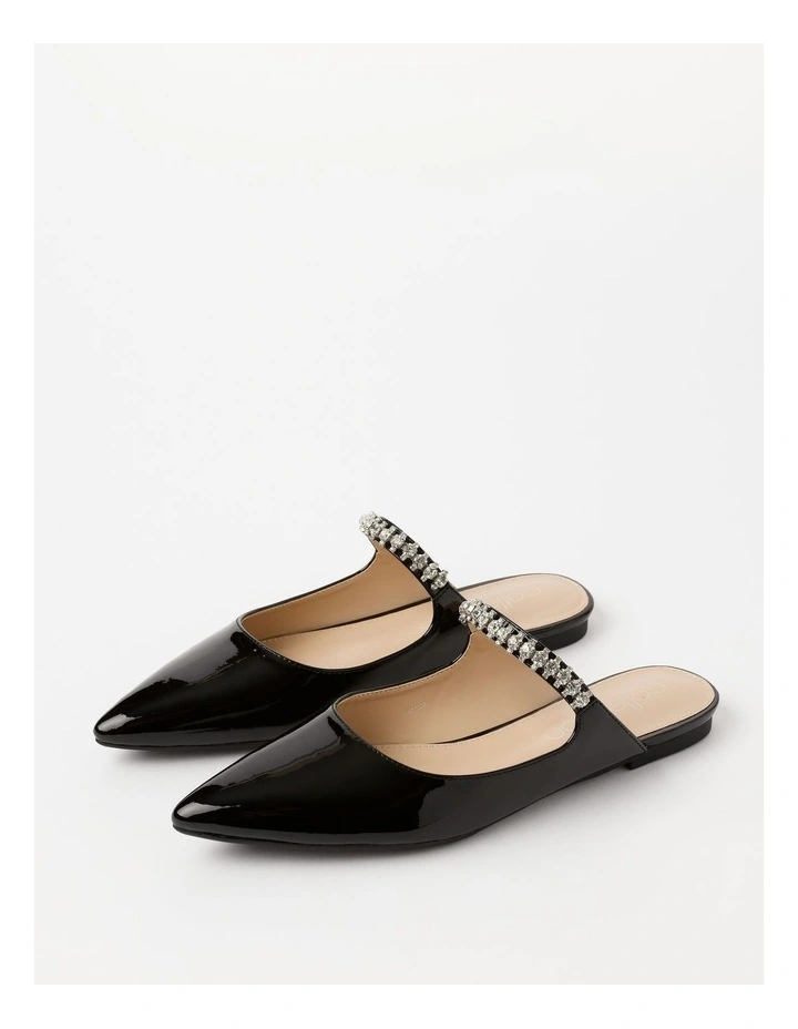 Sofia Flat Shoe in Ivory Black image 3