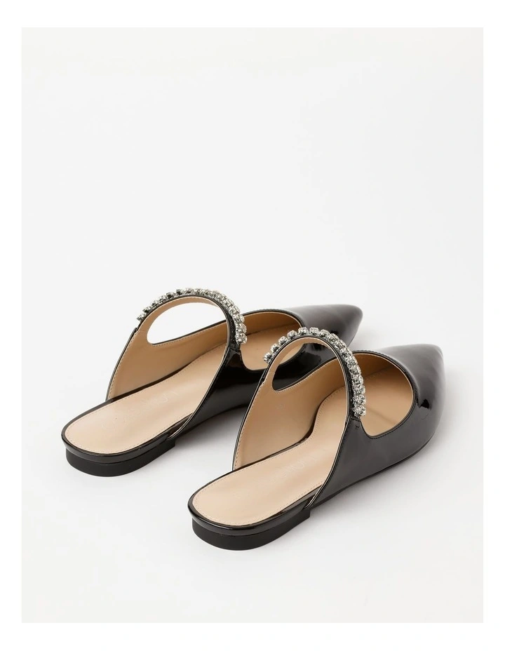 Sofia Flat Shoe in Ivory Black image 4