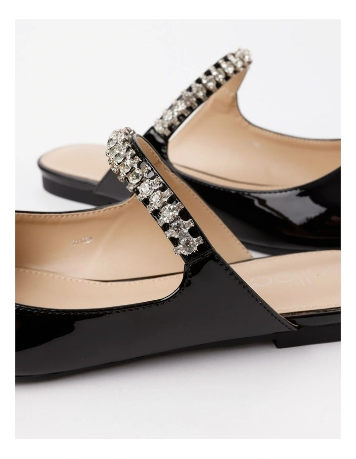 Sofia Flat Shoe in Ivory Black image 5