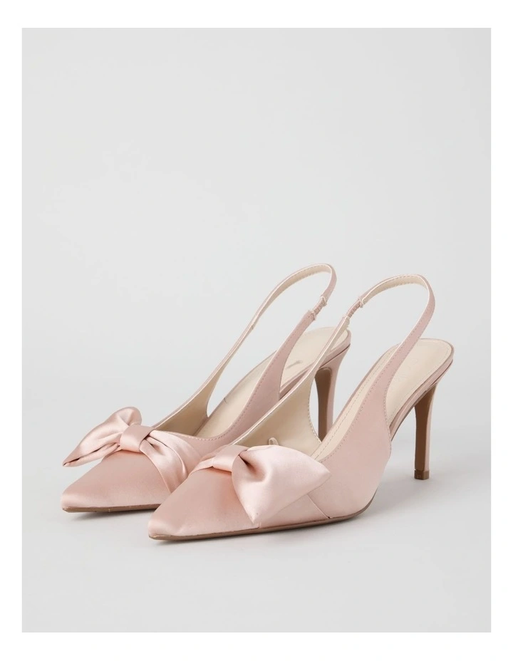 Tahnee Heeled Shoes in Pink Satin image 3