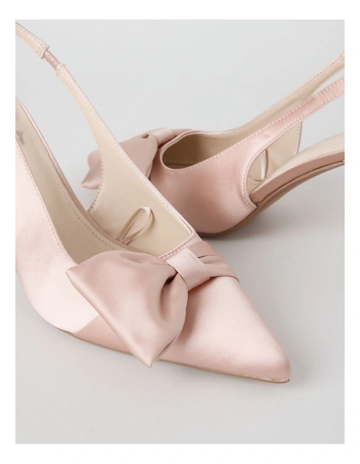 Tahnee Heeled Shoes in Pink Satin image 4