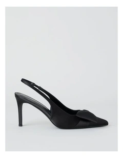 Tahnee Heeled Shoes in Black Satin