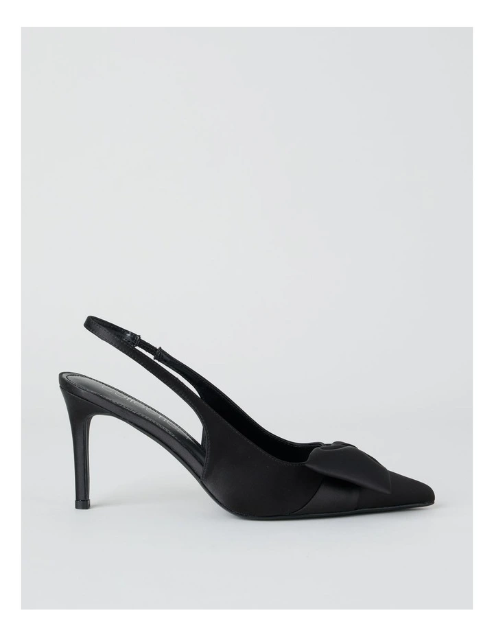 Tahnee Heeled Shoes in Black Satin image 1