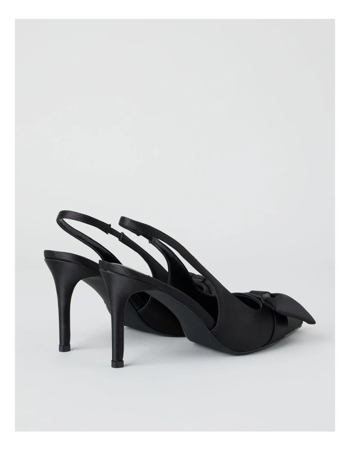Tahnee Heeled Shoes in Black Satin image 5