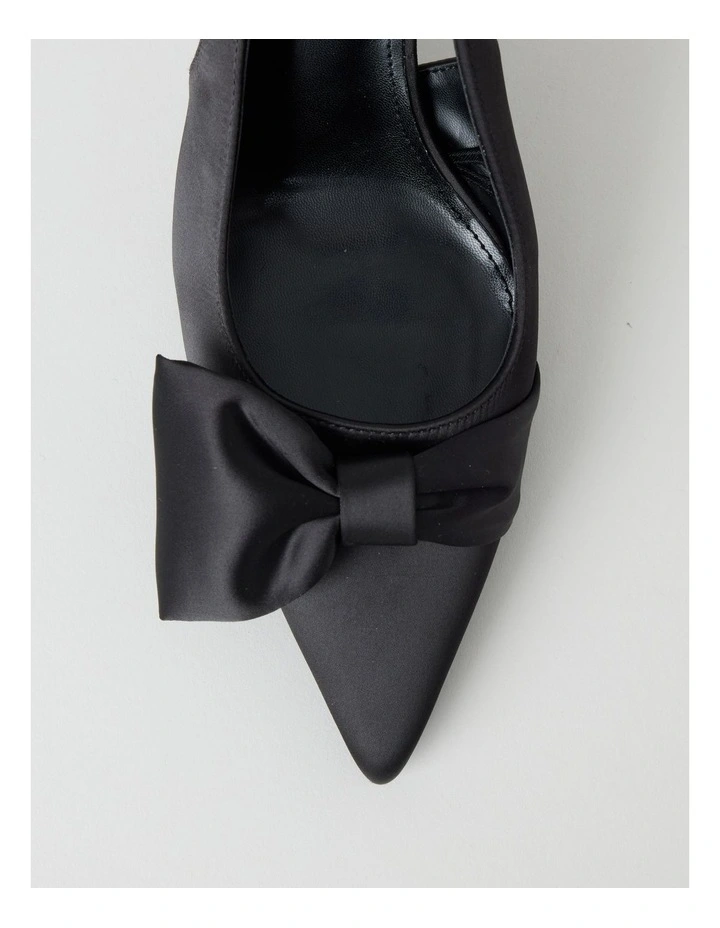Tahnee Heeled Shoes in Black Satin image 6