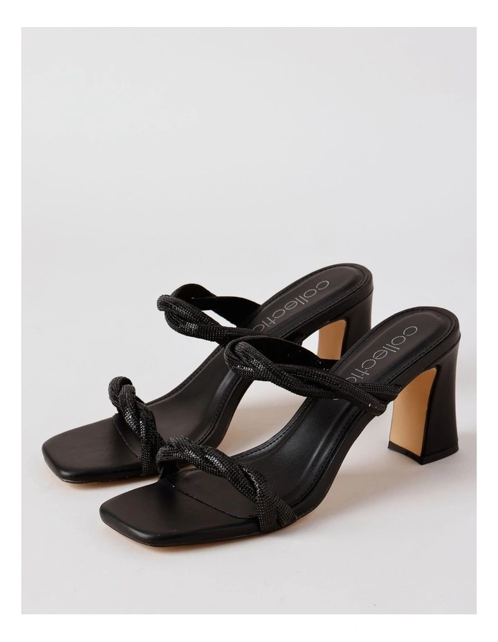 Crystal Sandal in Black image 3