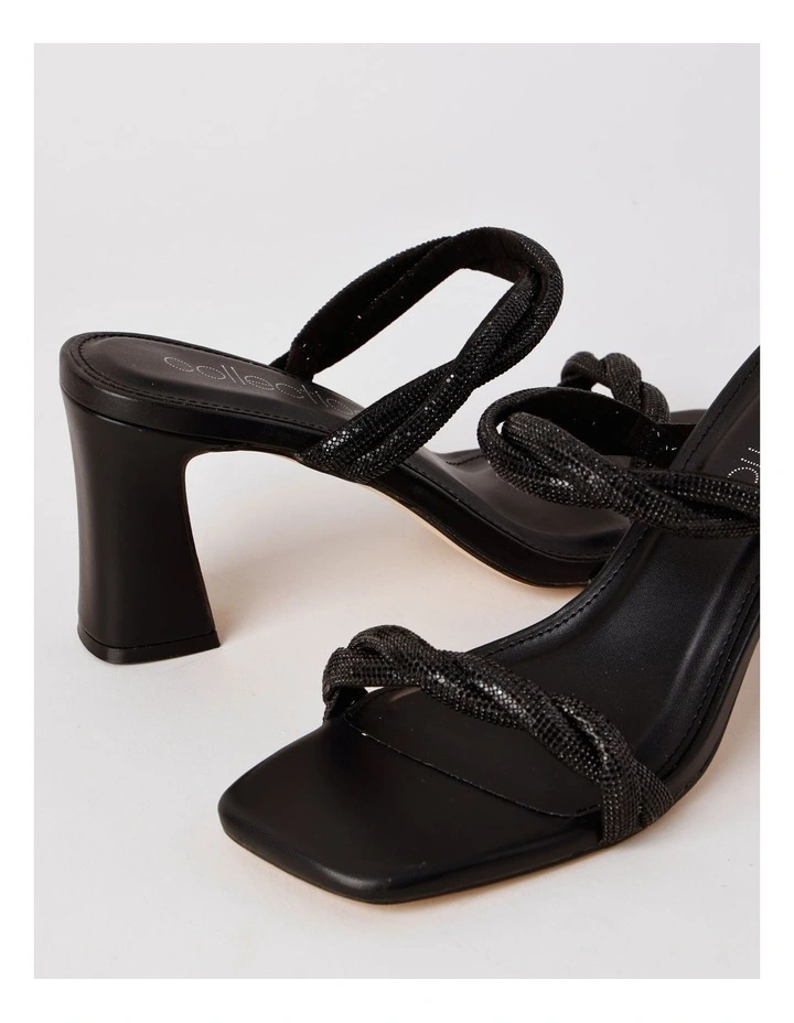 Crystal Sandal in Black image 4