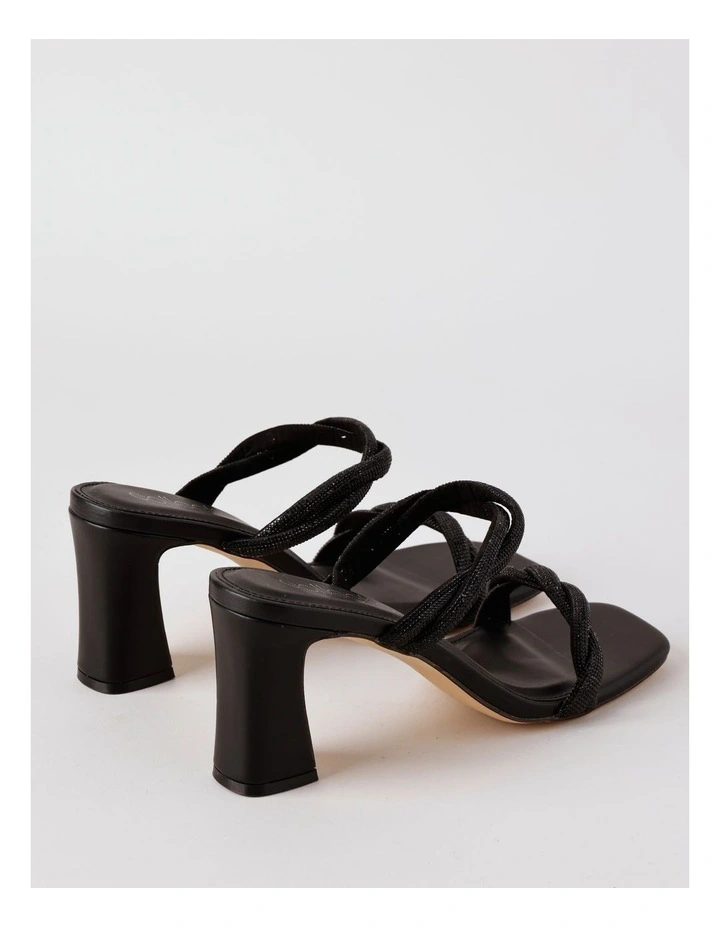 Crystal Sandal in Black image 5