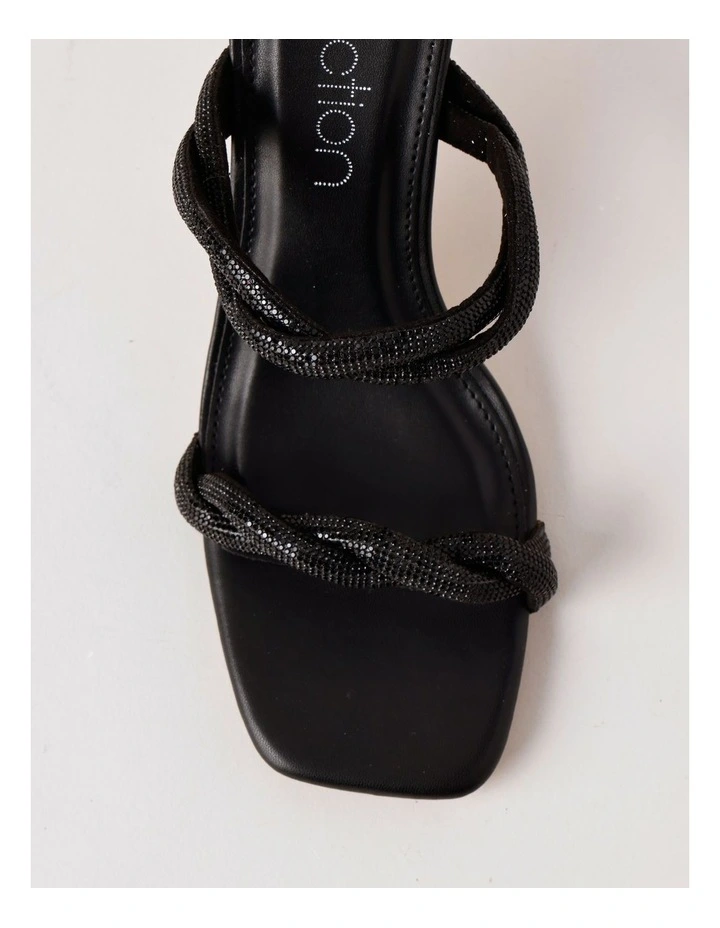 Crystal Sandal in Black image 6
