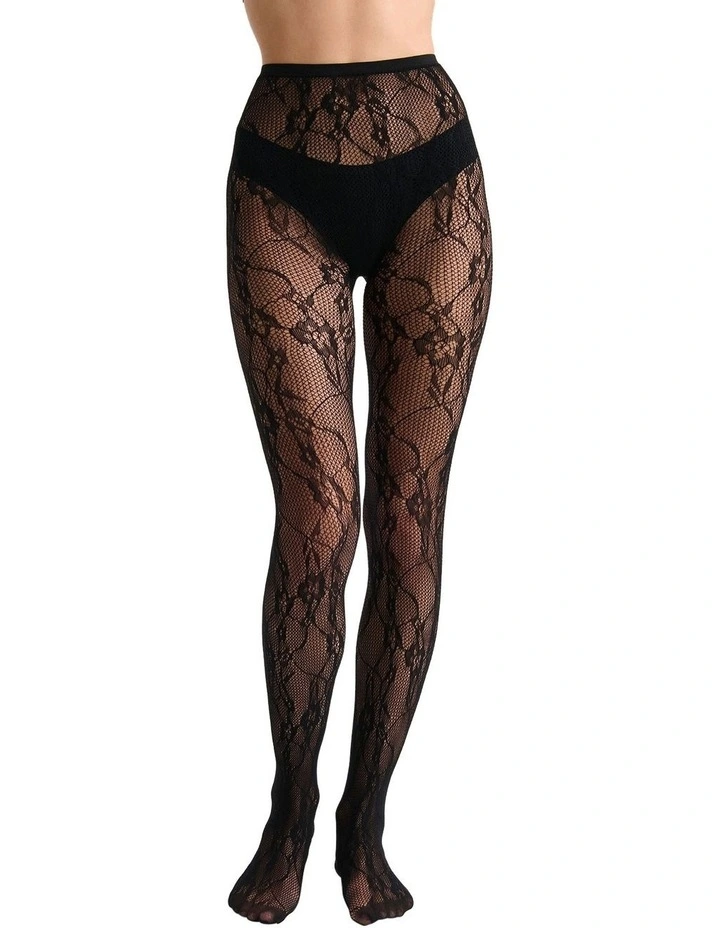 Botanical Net Tight in Black image 2