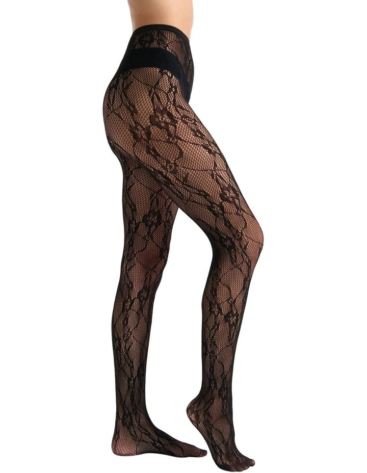 Botanical Net Tight in Black image 3
