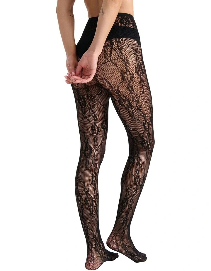 Botanical Net Tight in Black image 4