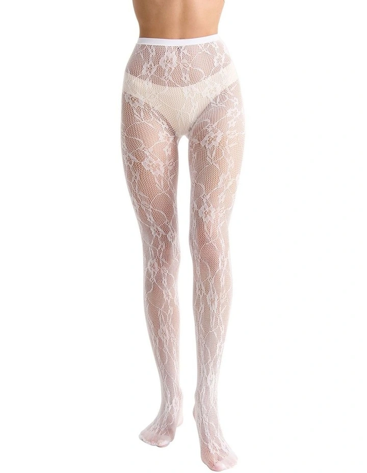 Botanical Net Tight in White image 2