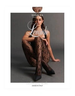 Sabrina Floral Net Tight in Nero