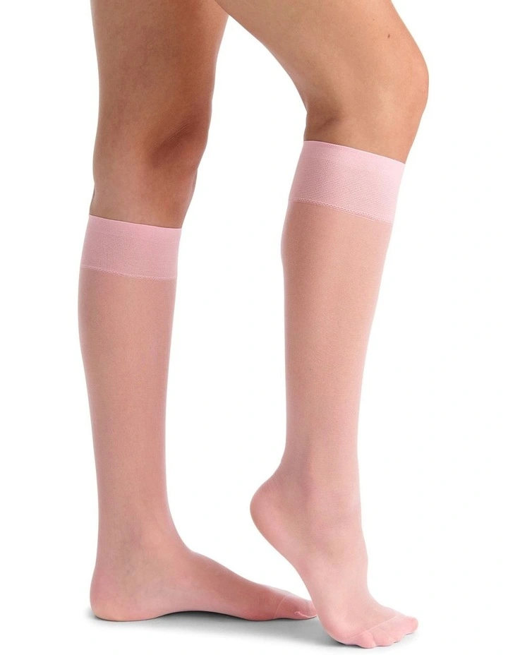 Coloured Sheer Knee High in Ballet image 3