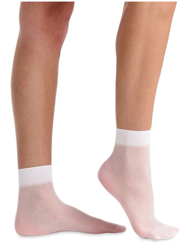Coloured Sheer Anklet 2-Pack in Brown image 6