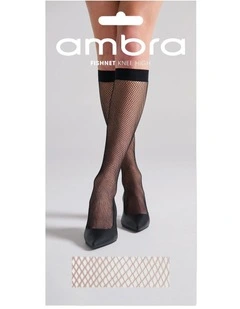 Knee High Fishnet Stockings in Bark
