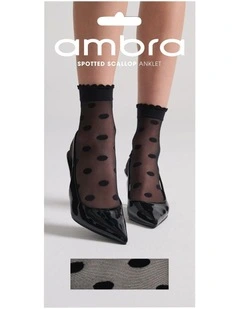 Anklet Spotted Scallop in Black