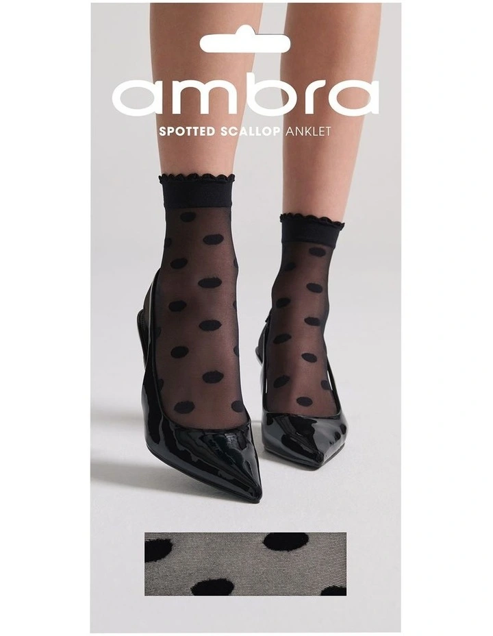 Anklet Spotted Scallop in Black image 1