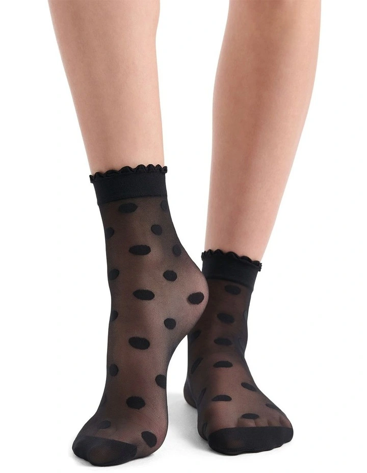 Anklet Spotted Scallop in Black image 2