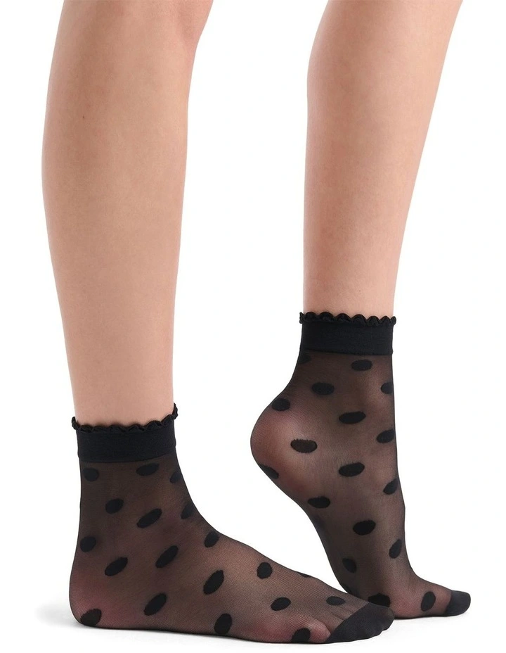 Anklet Spotted Scallop in Black image 3