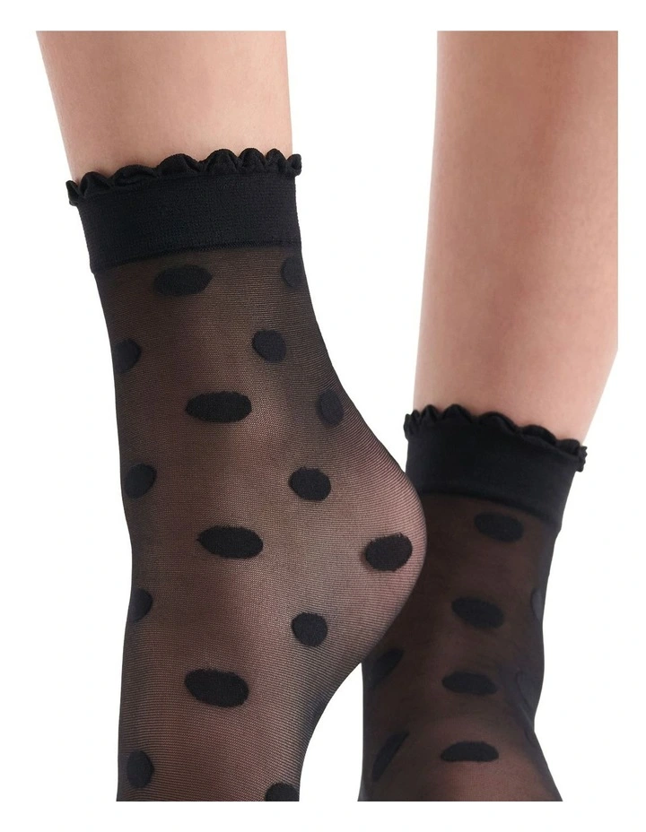 Anklet Spotted Scallop in Black image 4