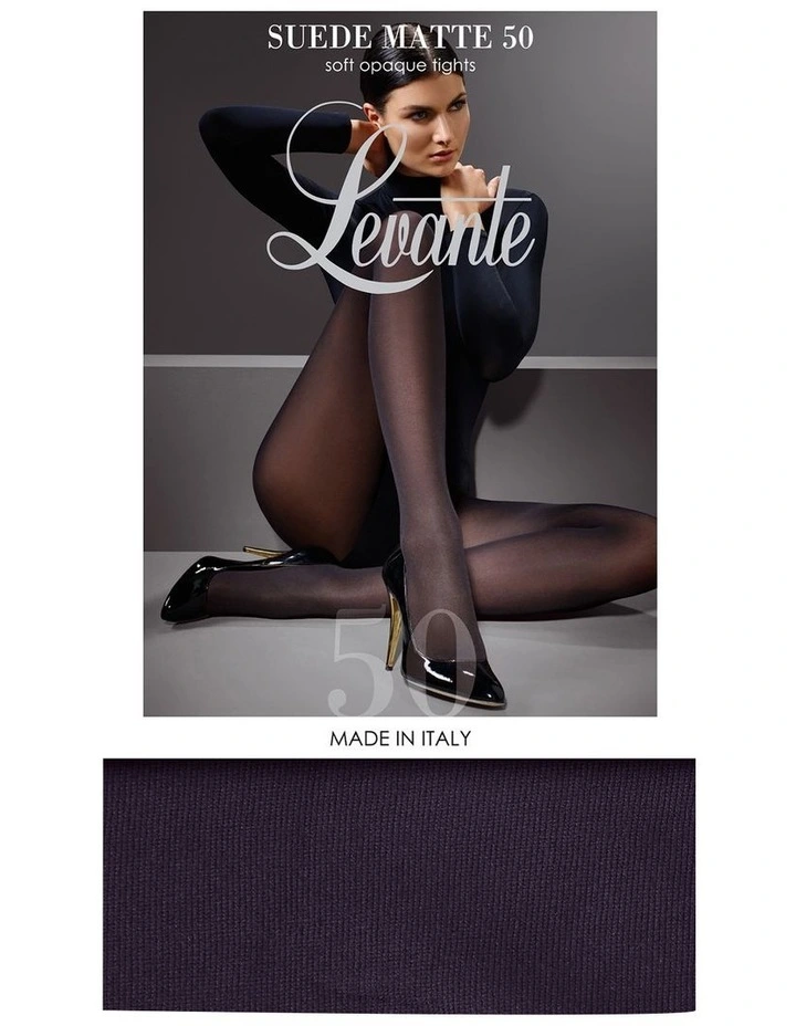 Suede Matte Tights 50D in Raven image 1