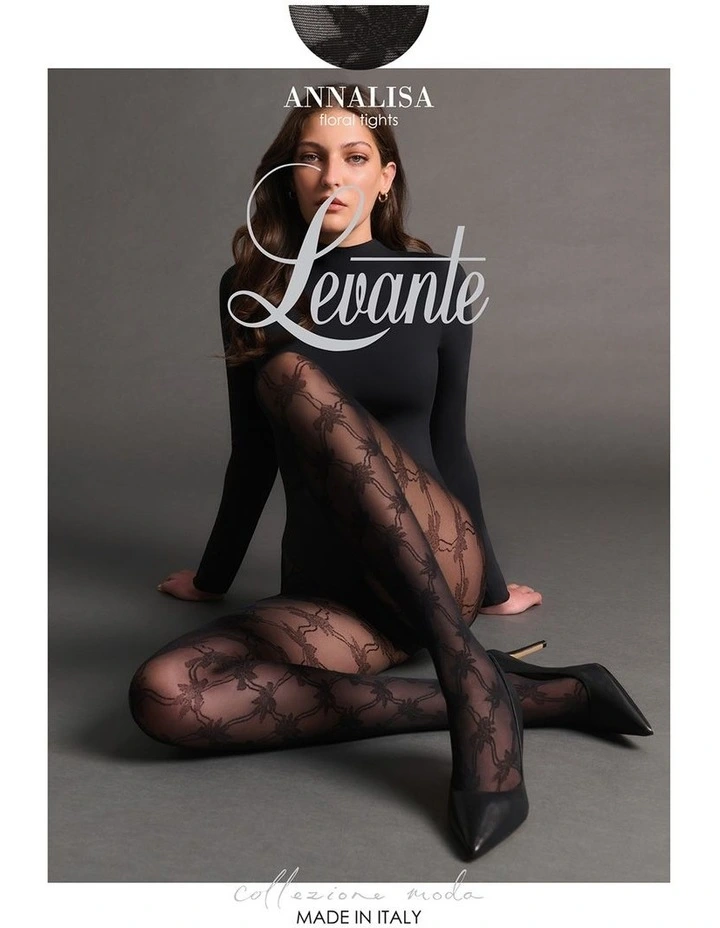 Annalisa Floral Tight in Nero image 1