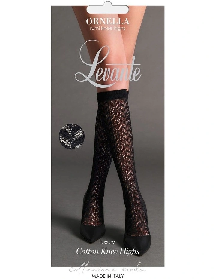 Ornella Rumi Knee High Sock in Nero image 1