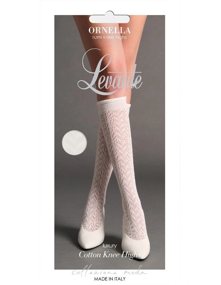 Ornella Rumi Knee High Sock in Creme image 1