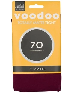 Totally Matte Slimming 70 Denier Tight in Plum Liqueur