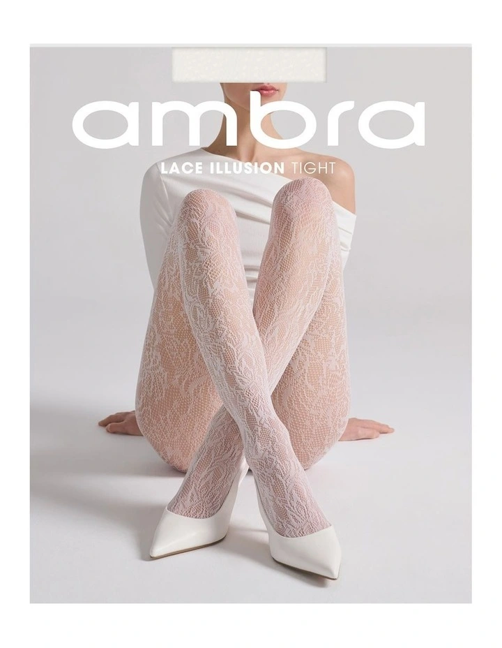 Lace Illusion Tight in White image 1