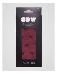 1 Pack Hearts 15D Pantihose Tights in Plum