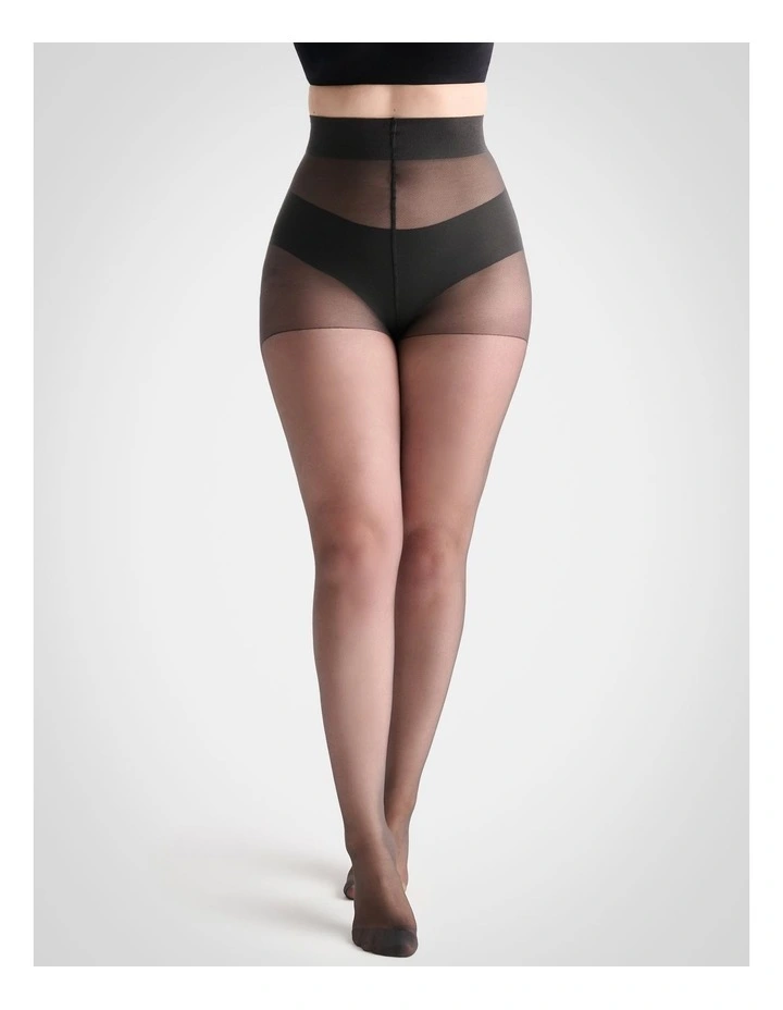 Extra Fuller Figure Sheer Pantyhose in Grey image 2