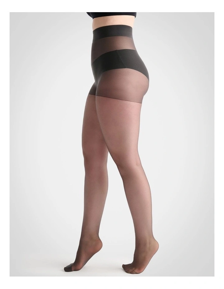Extra Fuller Figure Sheer Pantyhose in Grey image 4