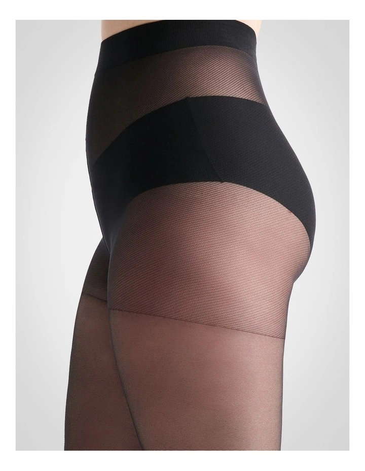Extra Fuller Figure Sheer Pantyhose in Black image 5
