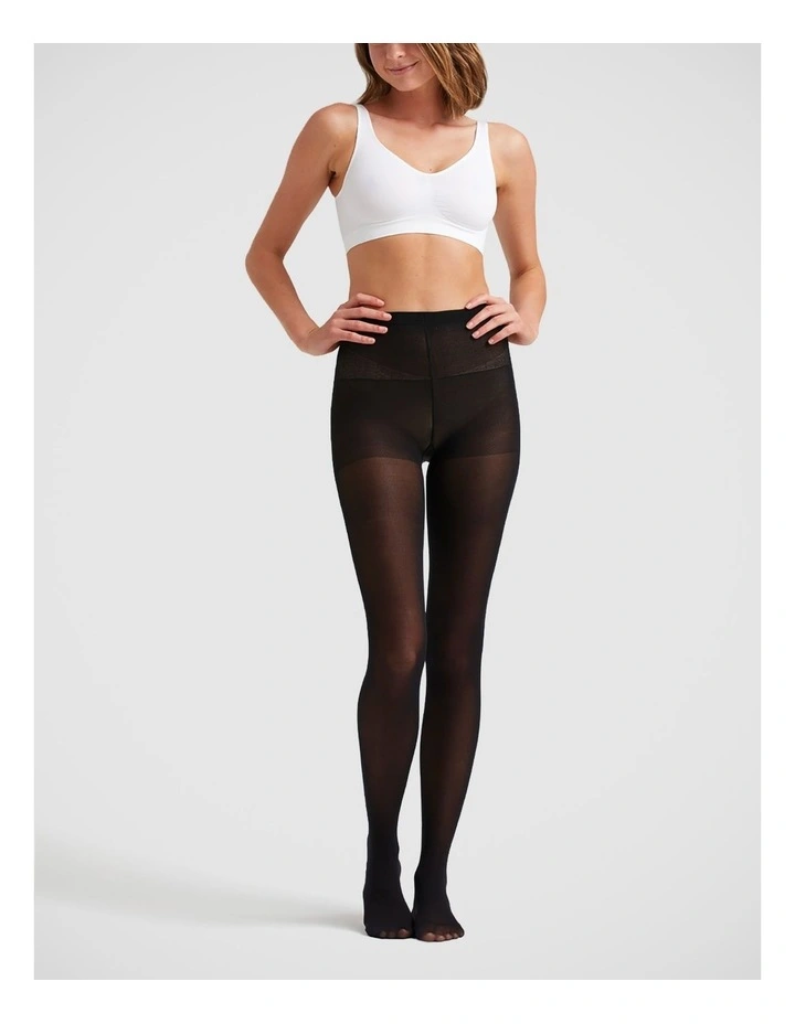 70D Matte Opaque School Tight in Black image 2