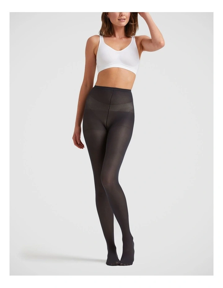 70D Matte Opaque School Tight in Winter Grey image 2