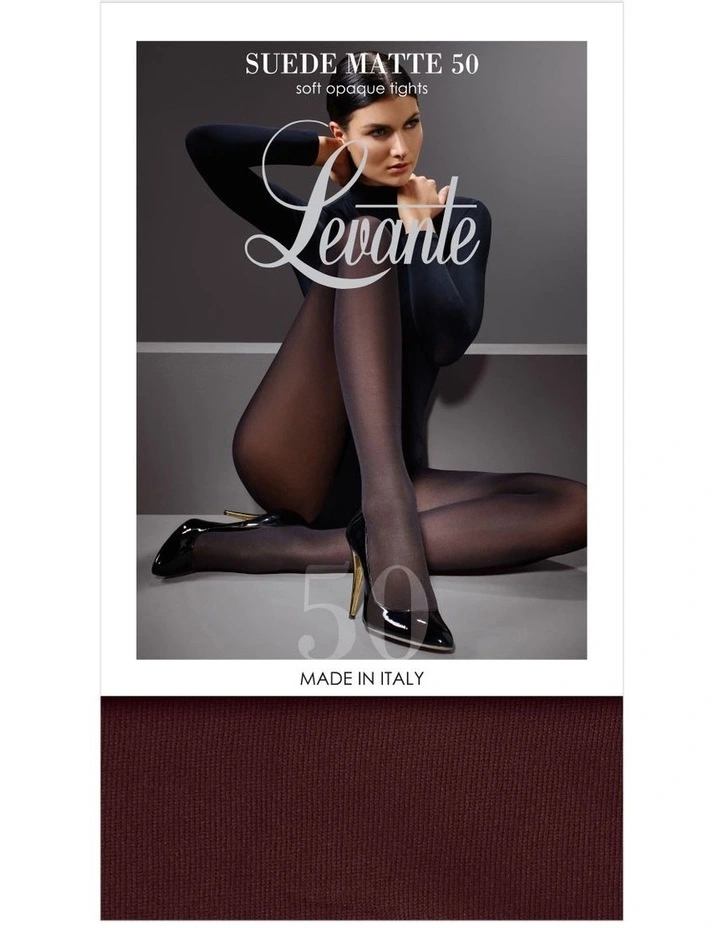 50D Suede Matte Tight in Red image 1