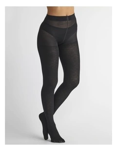 Superfine Merino Wool Tights Honeycomb 1 Pack in Charcoal