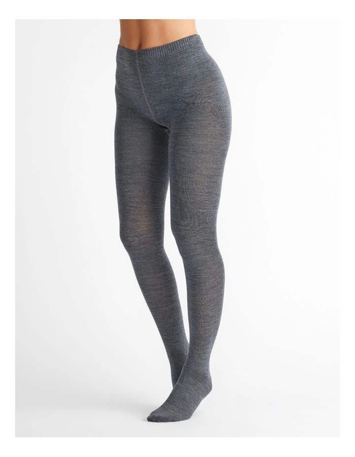 Merino Wool Blend Tights 1 Pack in Charcoal image 4
