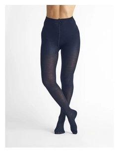 Merino Wool Blend Tights 1 Pack in Navy