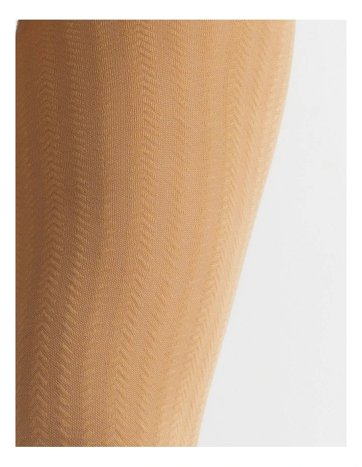 Superfine Merino Wool Tights in Geometric Ecru 1 Pack image 3