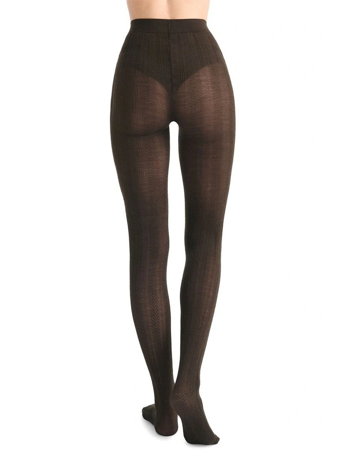 Cable Knit Merino Tight in Chocolate image 3