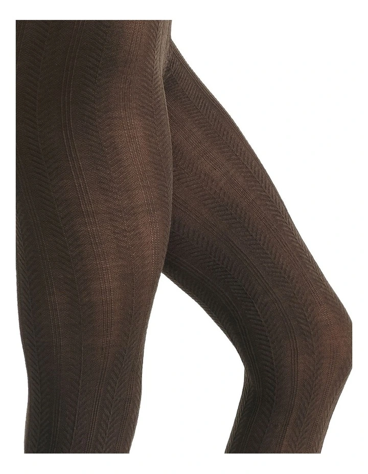 Cable Knit Merino Tight in Chocolate image 5
