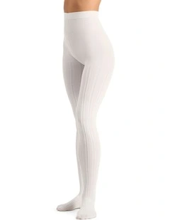 Cable Tights in Smoked Sand