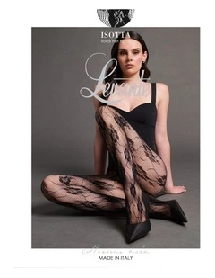 Isotta Floral Net Tight in Black