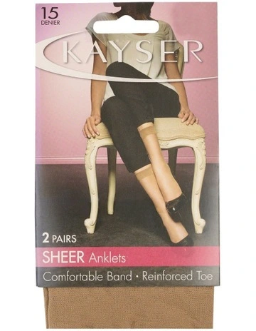 Sheer Anklets in Beige